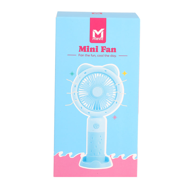 Mini Ventilateur de Bureau - Chaton Blanc