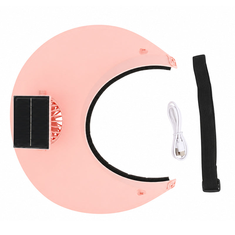 Casquette Ventilateur Solaire - Rose
