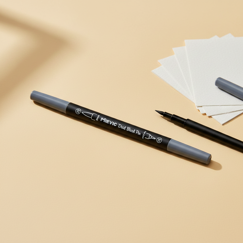 Stylo Duo Tip Bleu Gris
