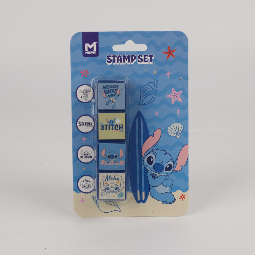 Ensemble de Tampons Stitch Bleu KB25054305