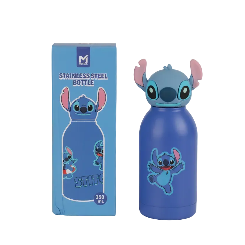 Bouteille Inox 350ml Stitch - Bleu