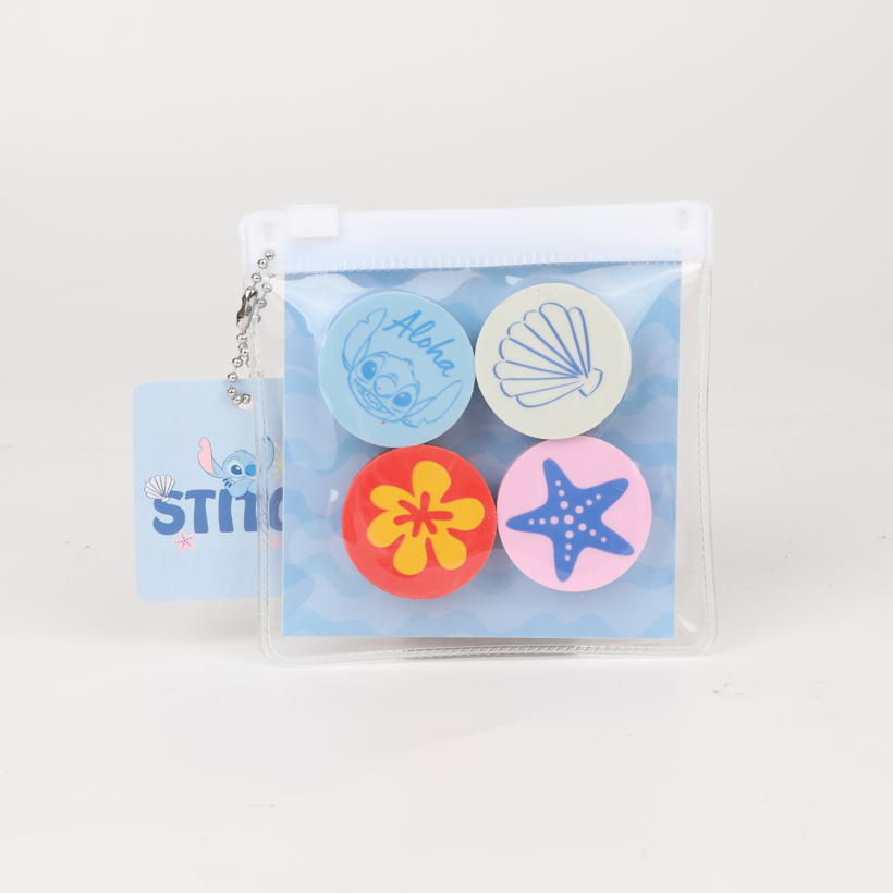 Set de Gommes Stitch Bleu