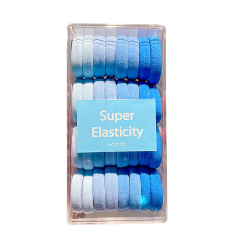 Boîte dÉlastiques Cheveux Super Elastic Hair Ties Box - Bleu