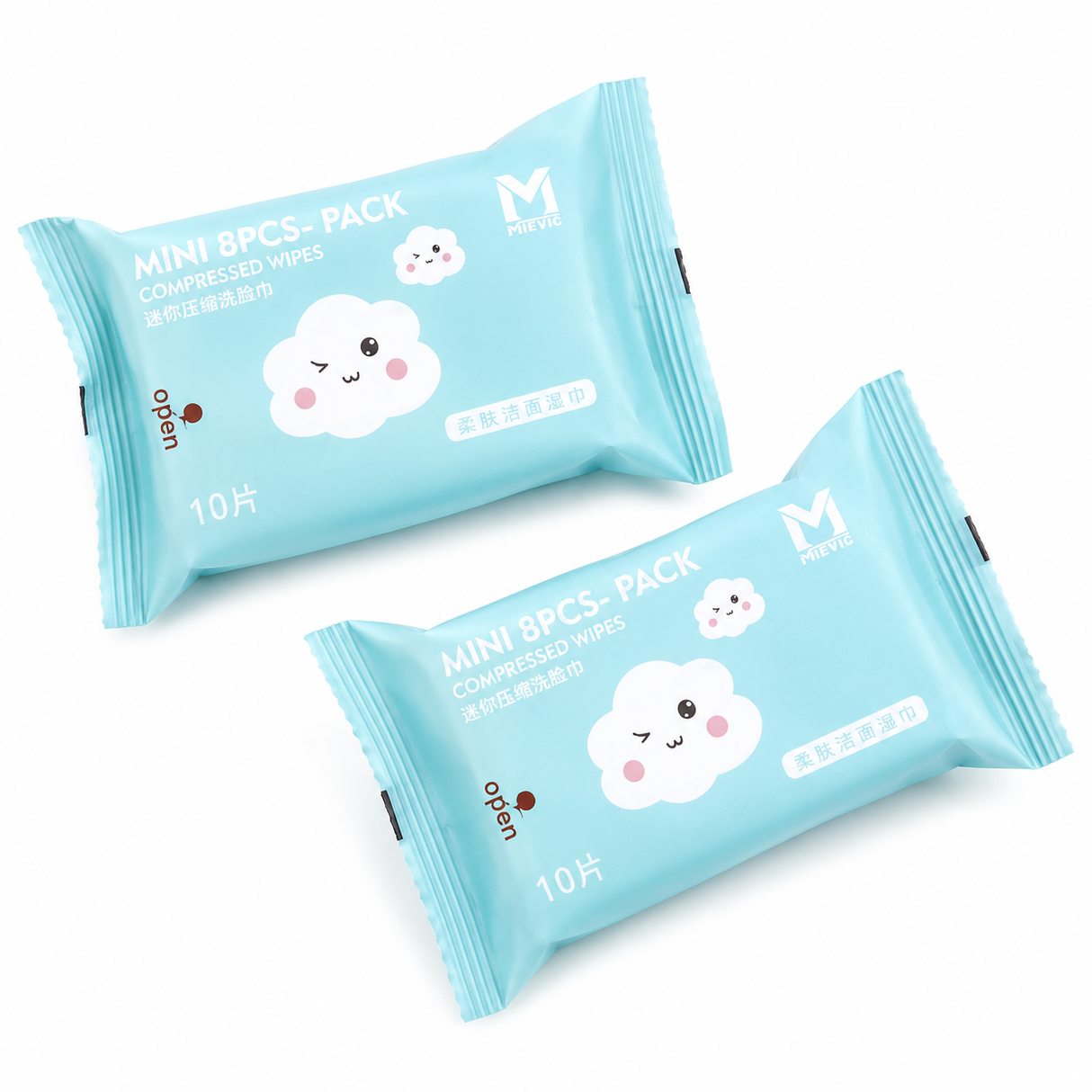 Mini Lingettes Humides Universelles - Lot de 8