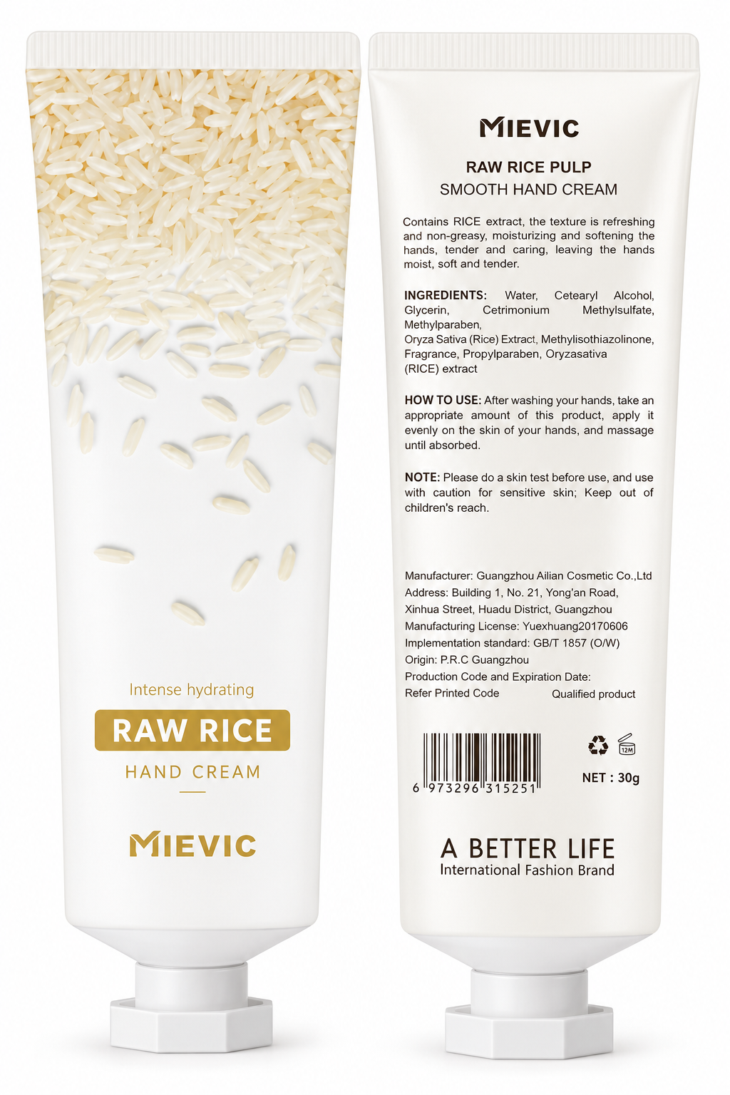 Crème Mains Pulpe de Riz Cru