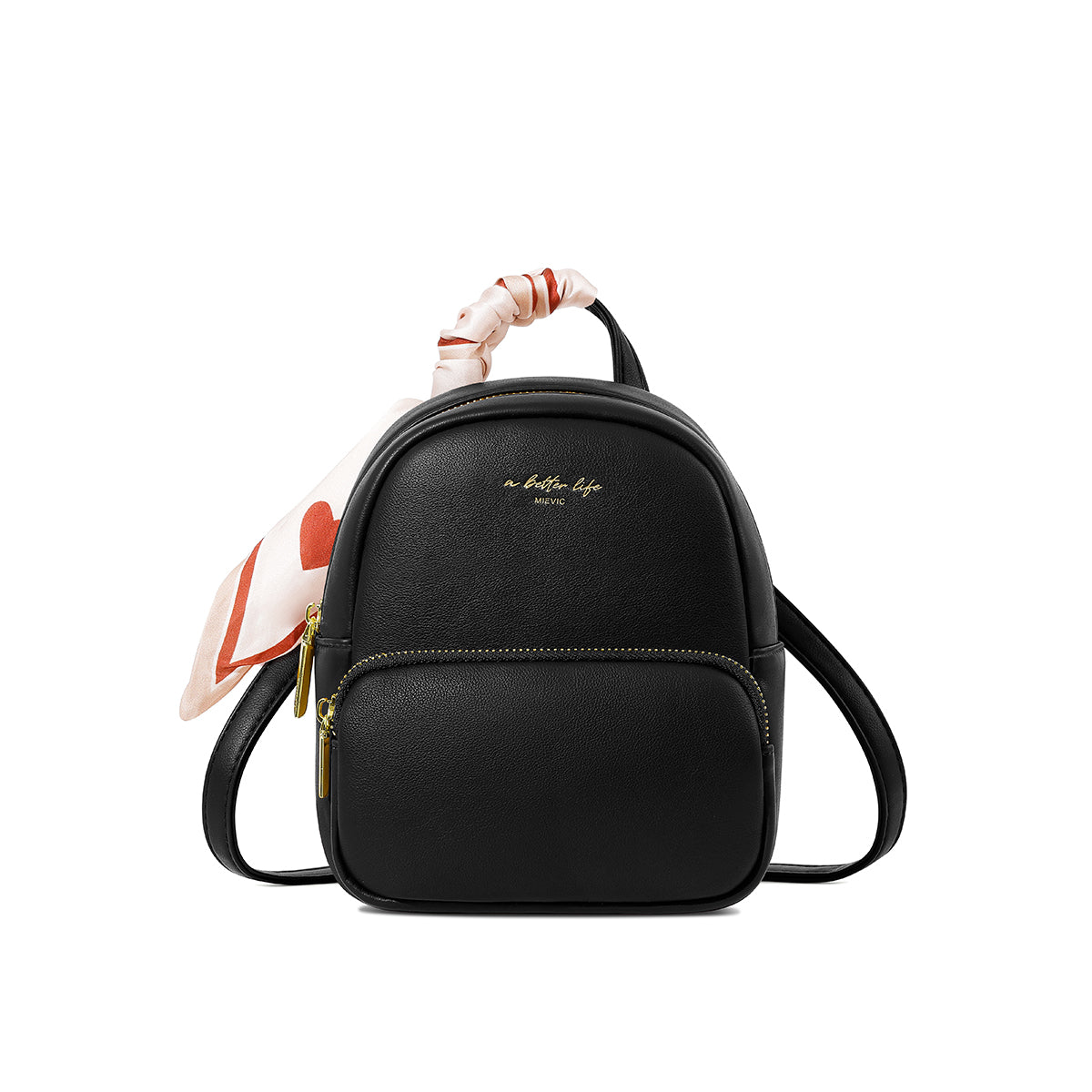 Noir Cuir Sac à Dos