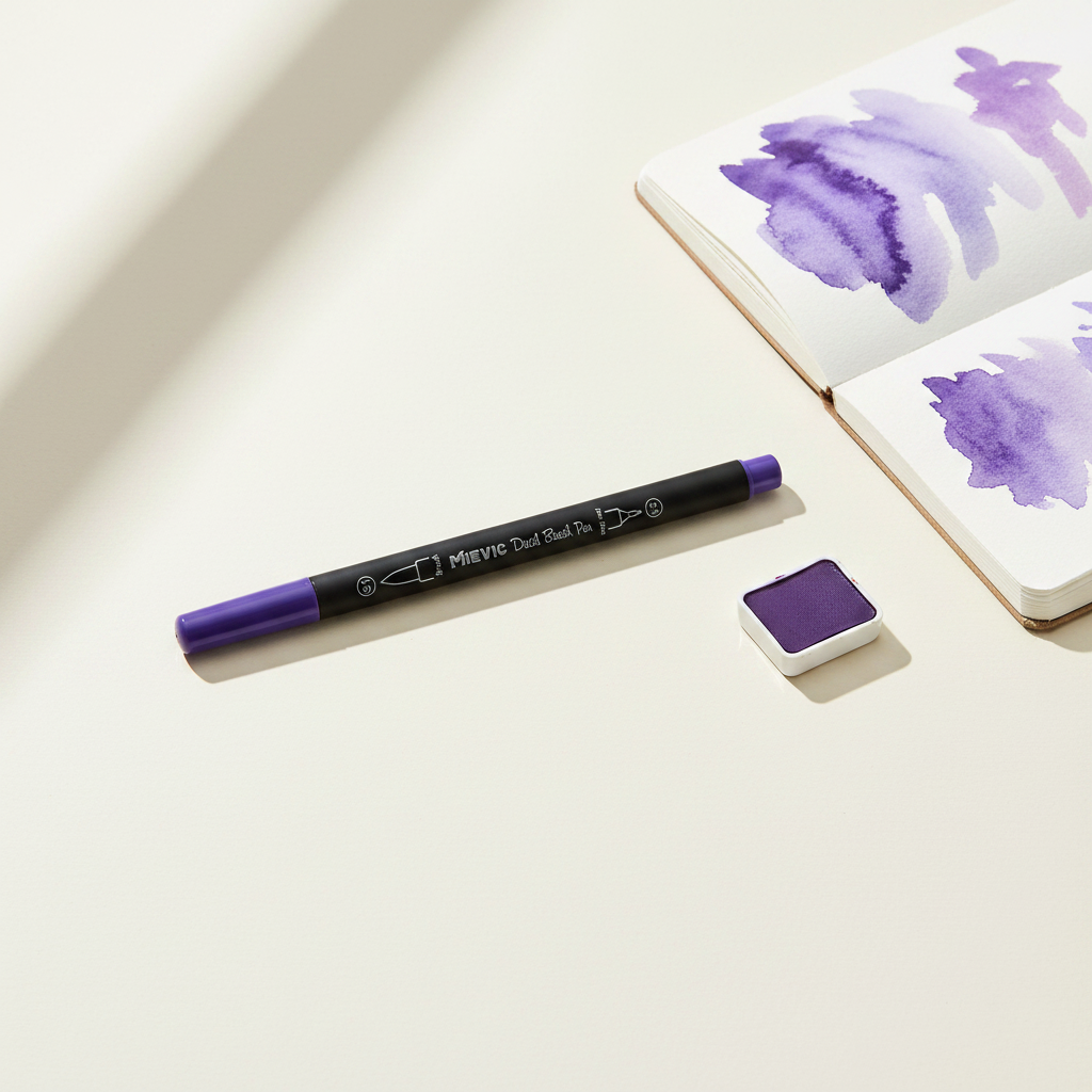 Stylo Duo Tip Violet Foncé