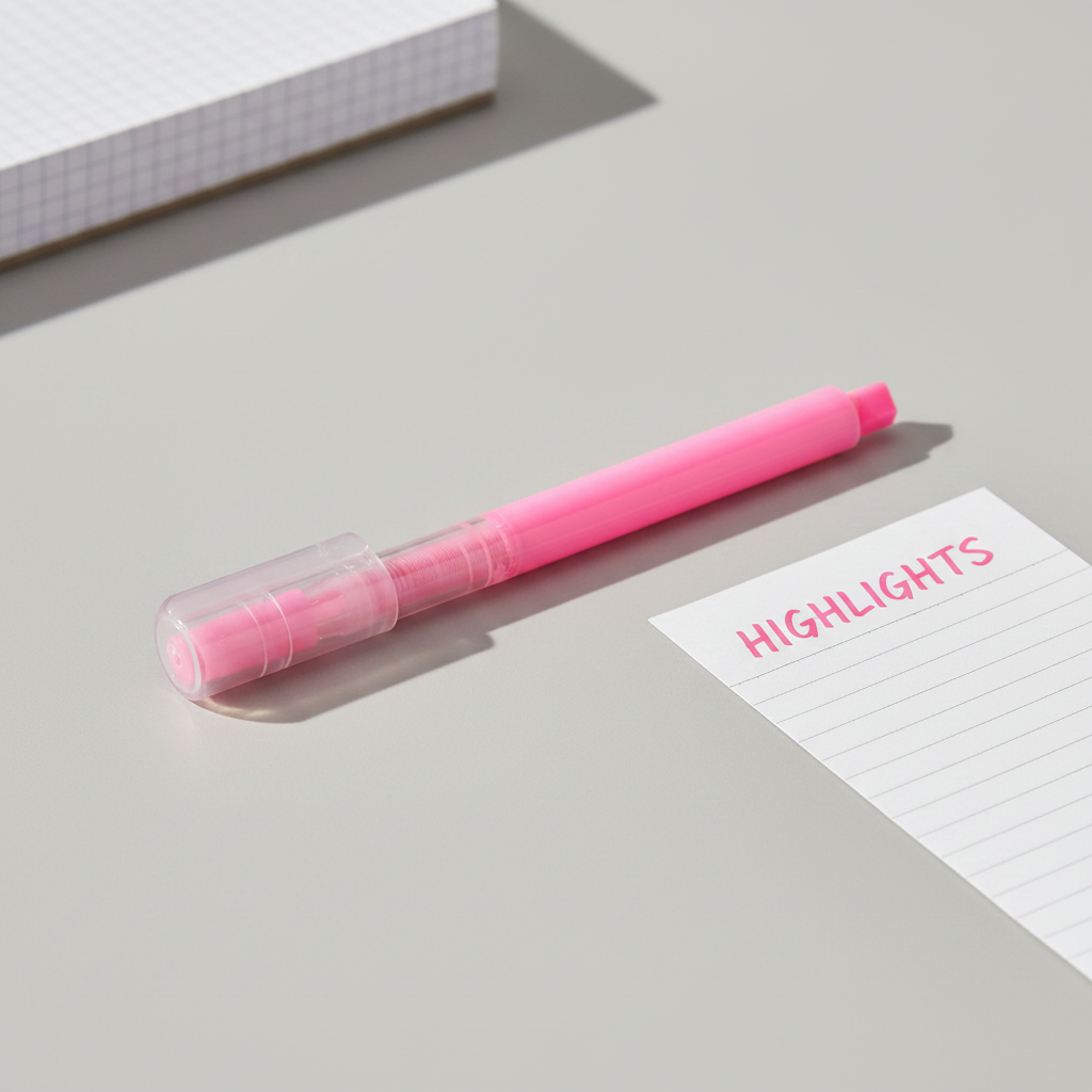 Stylo Aquarelle Rose Fluo