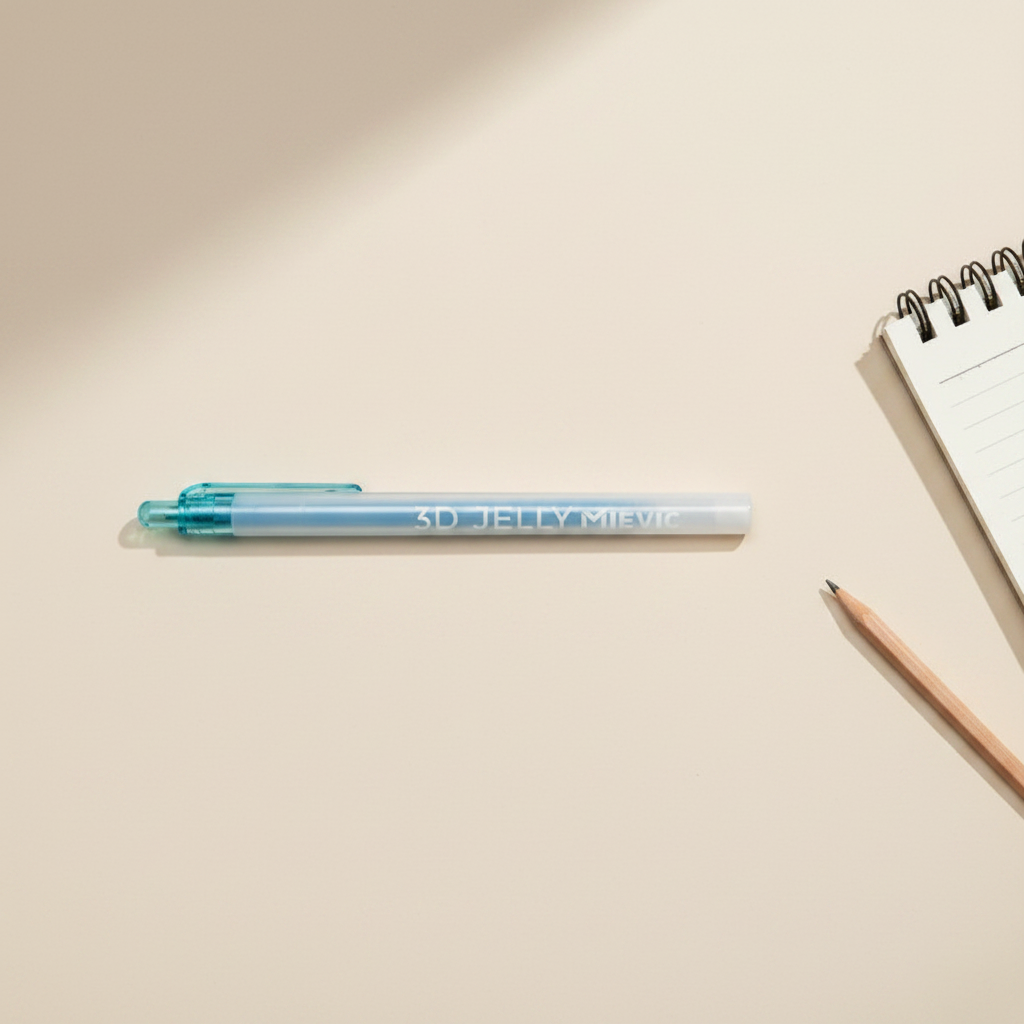 Stylo Jelly 3D Bleu Clair