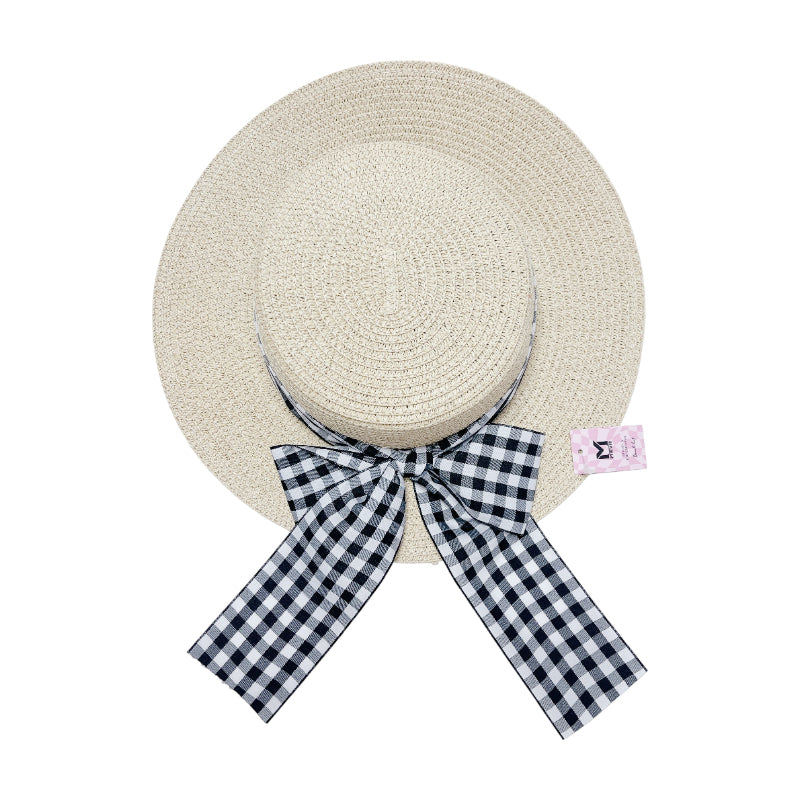 Plage en Paille Vintage Blue ribbon hat MSHB007 SUM26