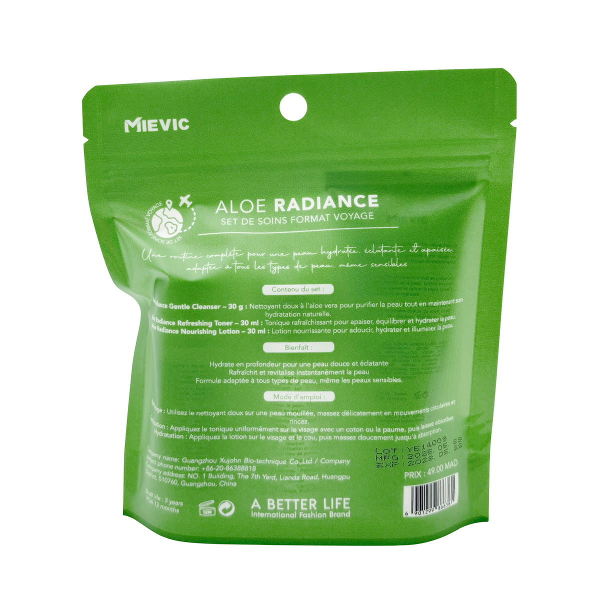 Set Travel Skincare Aloe Radiance