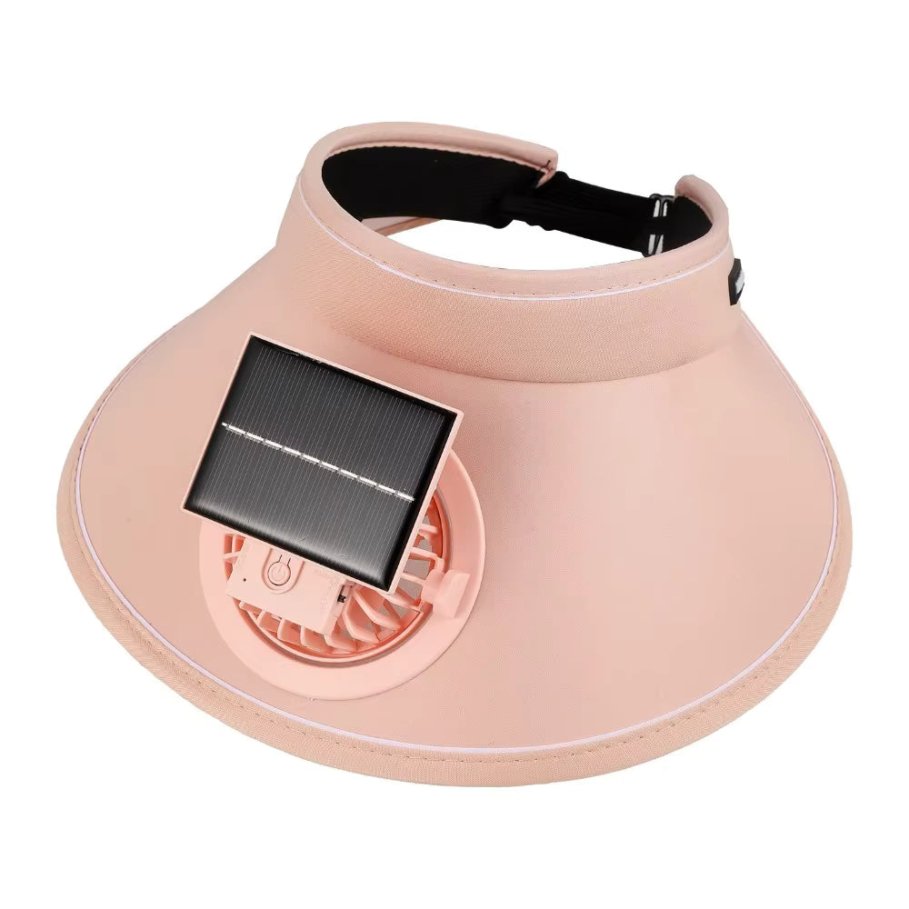Casquette Ventilateur Solaire - Rose