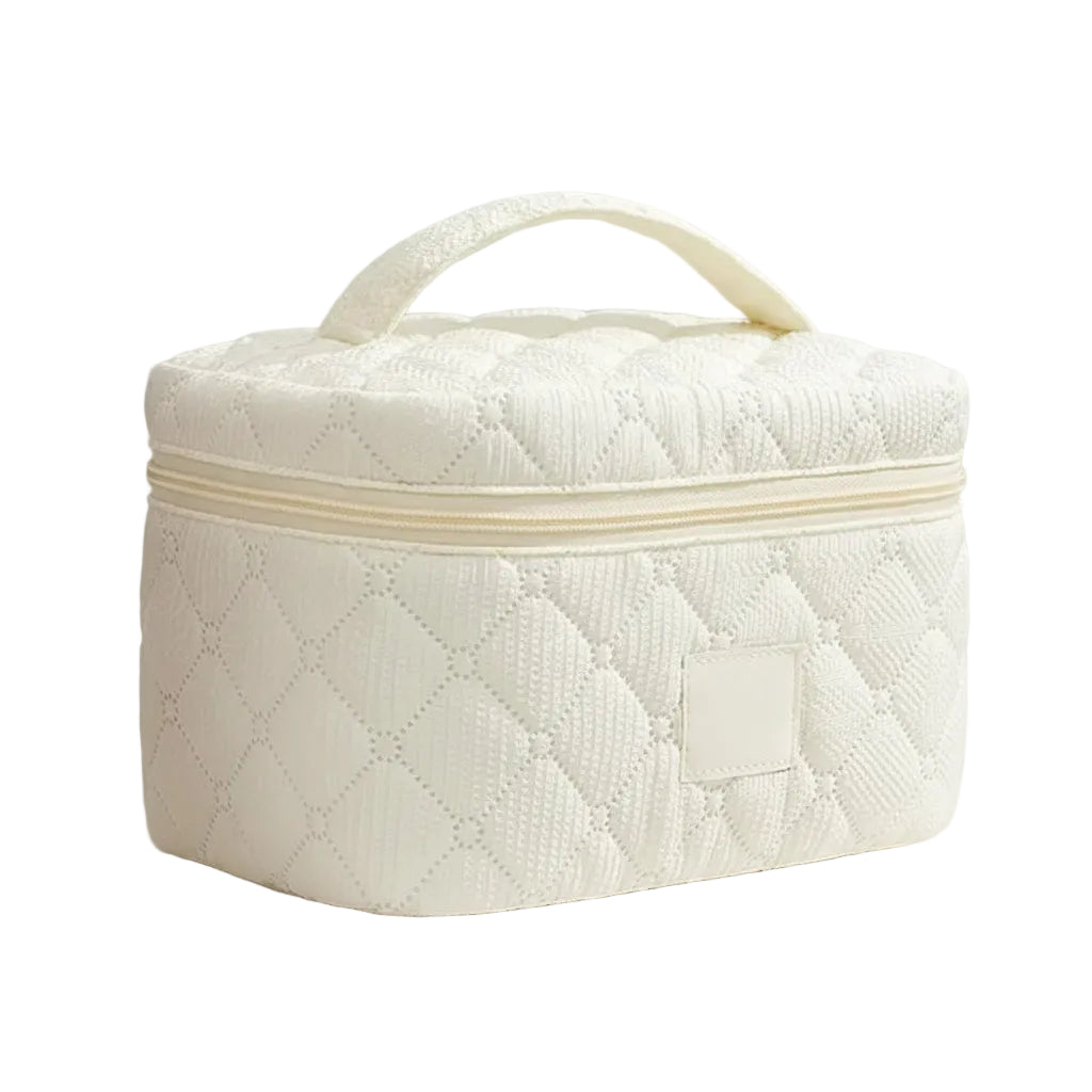 Trousse Maquillage Matelassée Beige
