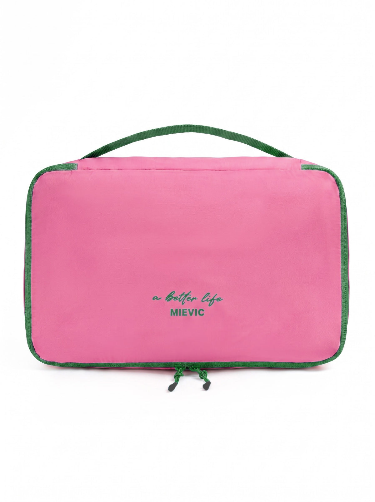 Set 5 Organiseurs de Valise Compression Fuchsia & Vert