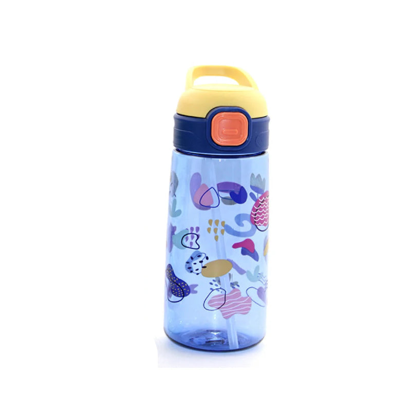 Bouteille Enfant Motif Floral Bleue
