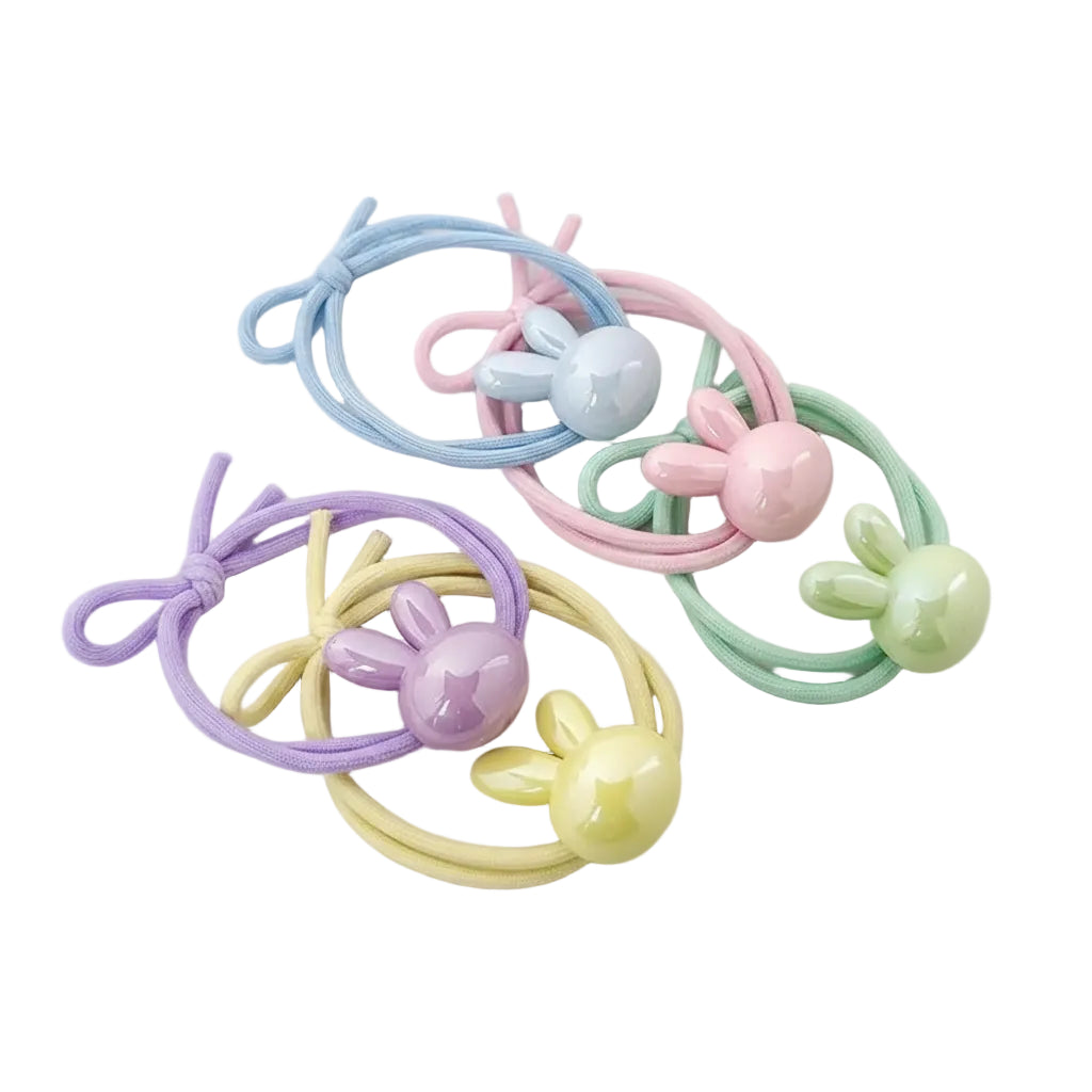 Ensemble de 5 Élastiques à Cheveux Lapin Coloré