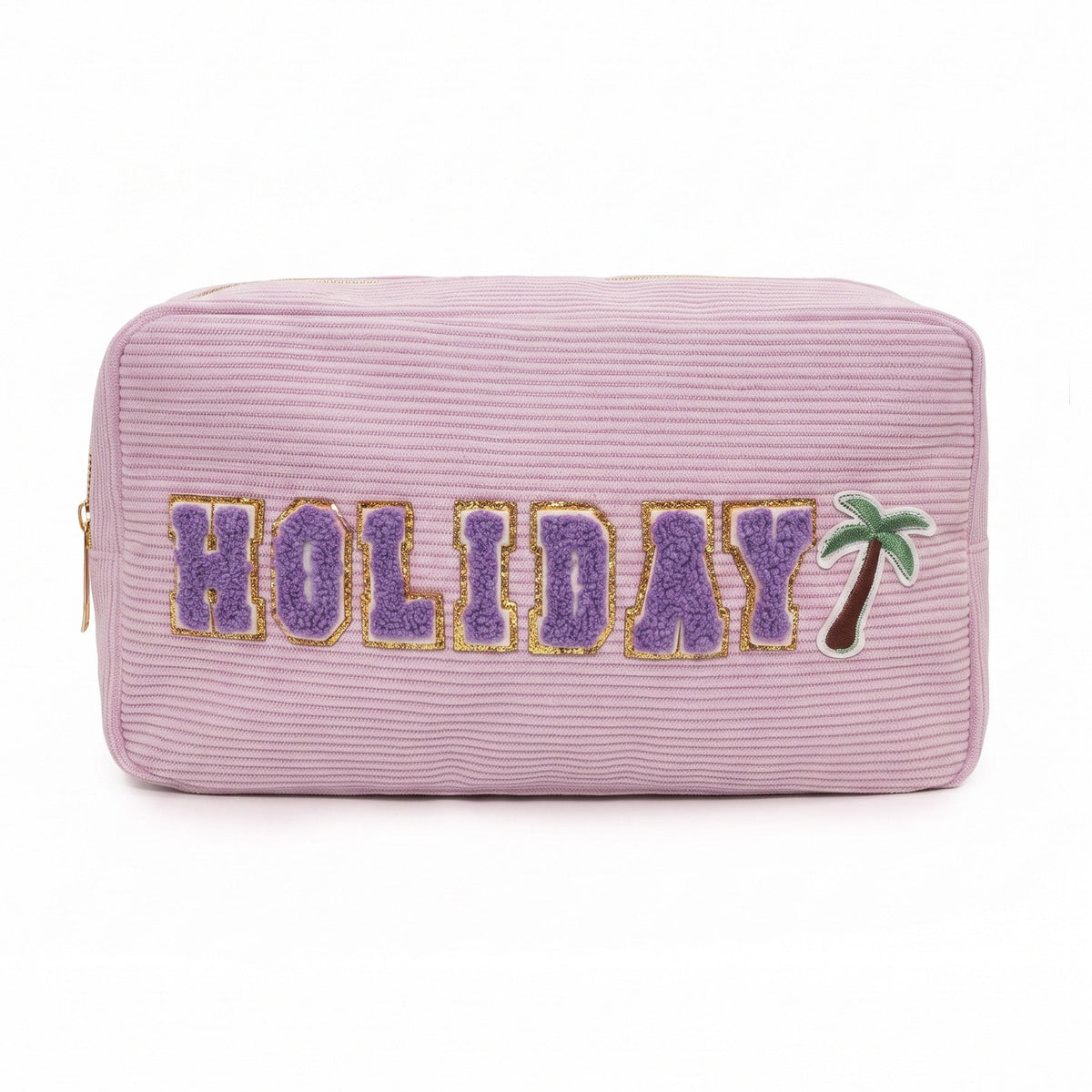 Purple Holiday Embroidery Cosmetic Pouch WM2628 SUM26