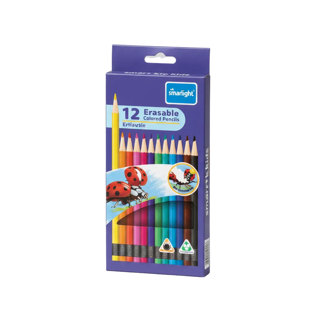 12 Couleurs Erasable Couleur Crayon