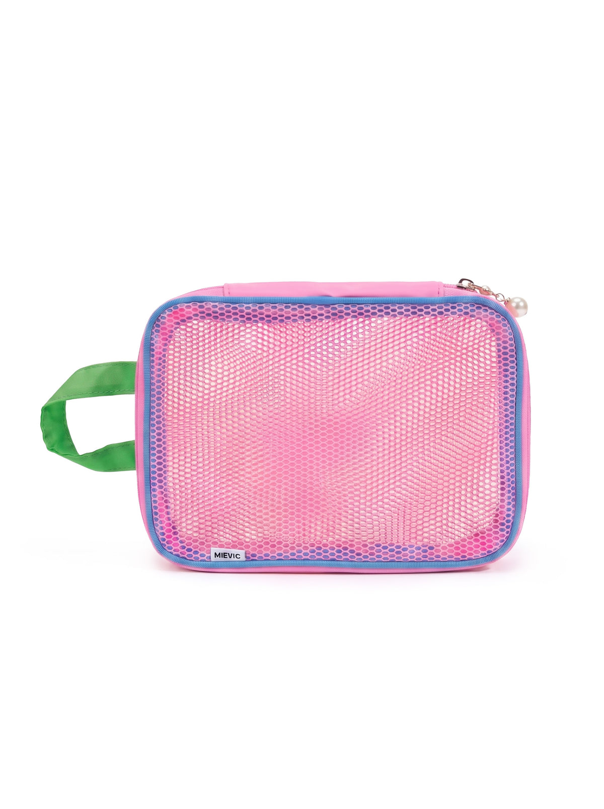 Grande Trousse de Maquillage en Mesh - Rose
