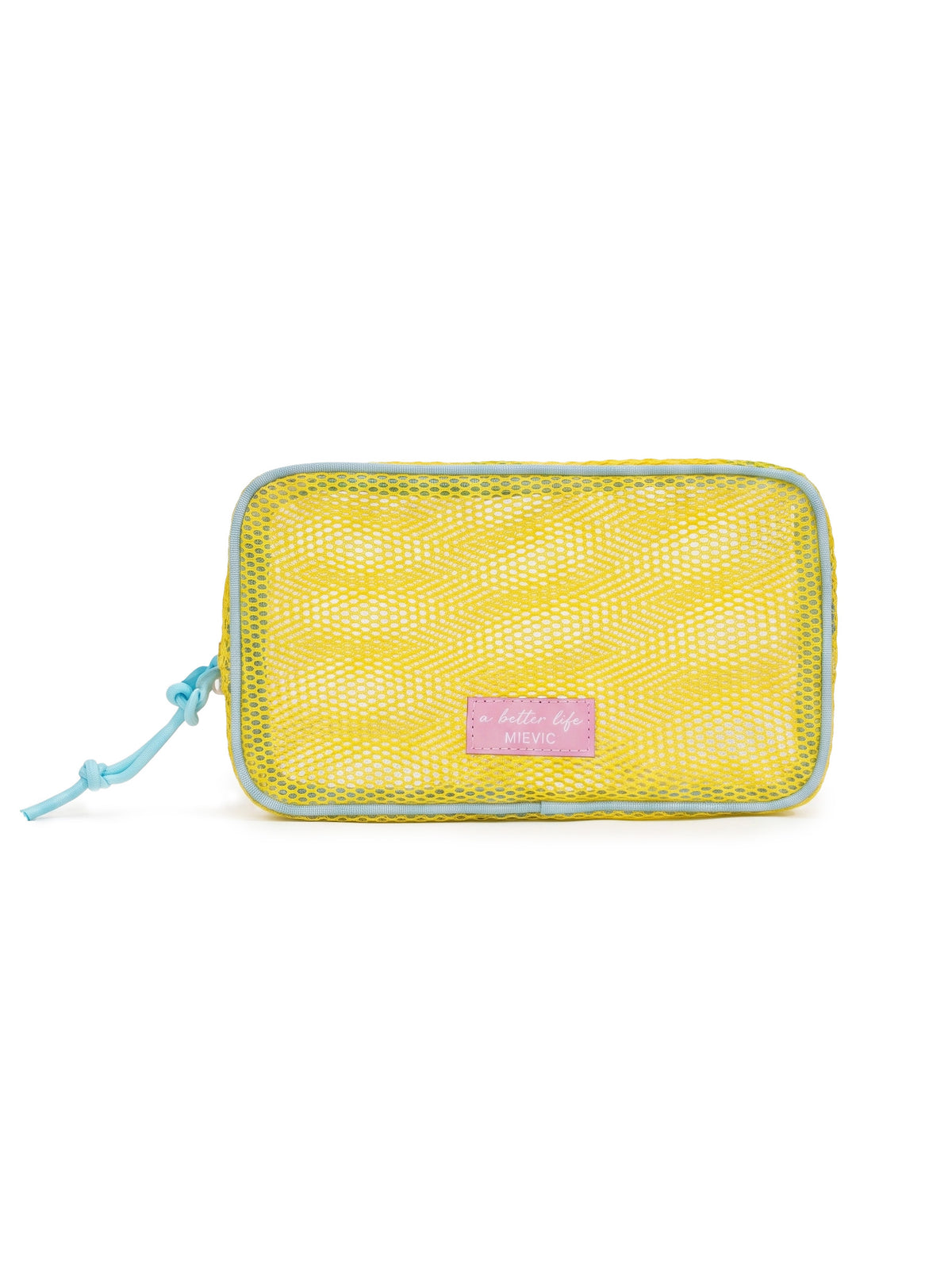 Yellow Mesh Double Zipper Cosmetic Bag WM2612 SUM26