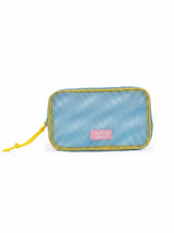 Trousse de Toilette en Mesh Bleu - Double Compartiment