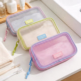 Trousse de Toilette en Mesh Fuchsia - Double Compartiment