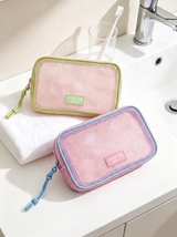 Pink Mesh Double Zipper Cosmetic Bag WM2612 SUM26