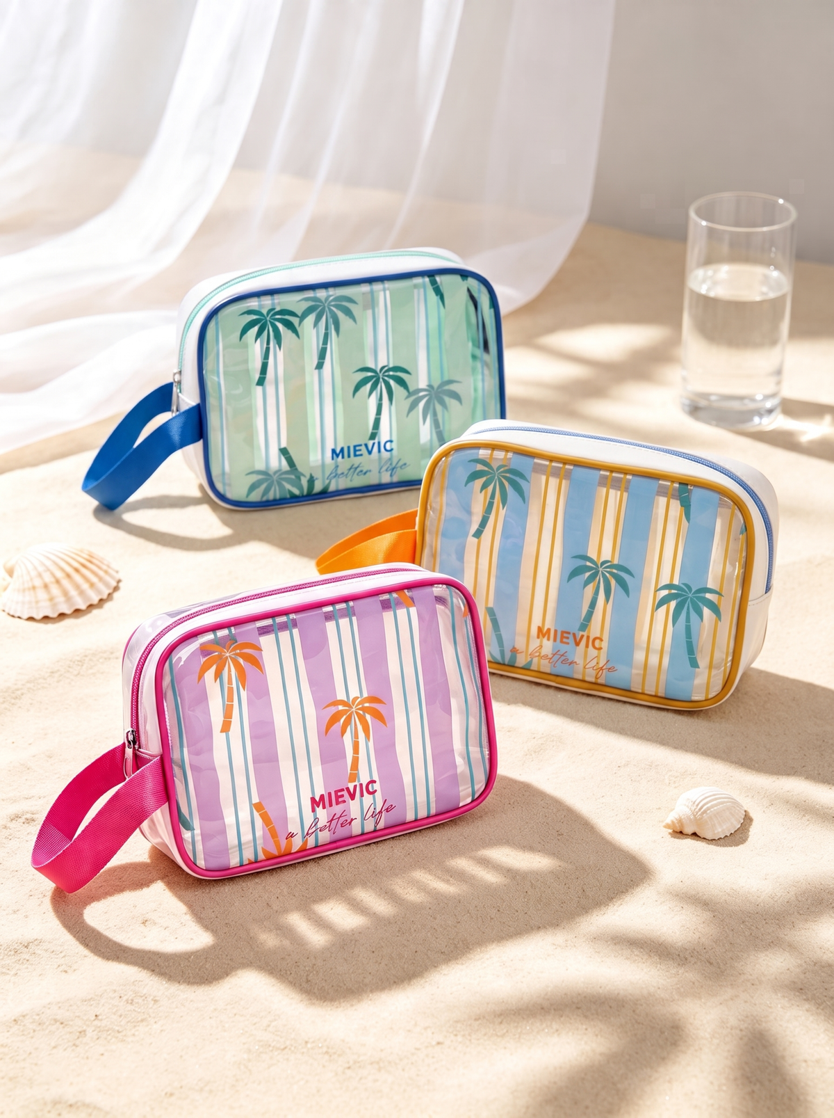 Orange Palm Clear Mini Cosmetic Bag YTJ003 SUM26