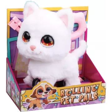 Peluche Chat Blanc à Pousser
