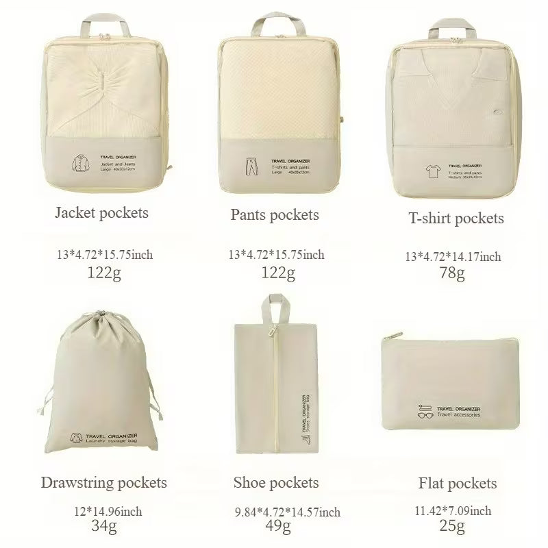 Ensemble de 6 Sacs de Compression Rose