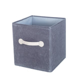 Rangement en Tissu Carré Storage Box Handle 26CM - Gris