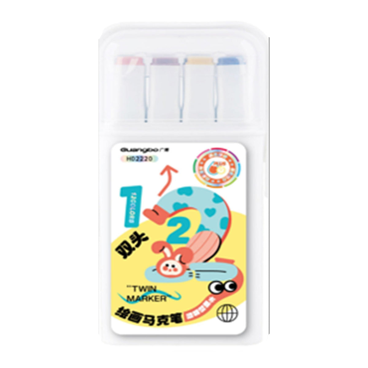 Marqueurs Double Pointe - 12 Couleurs