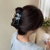 Barrette Cheveux Butterfly Hair Claw - Bleu