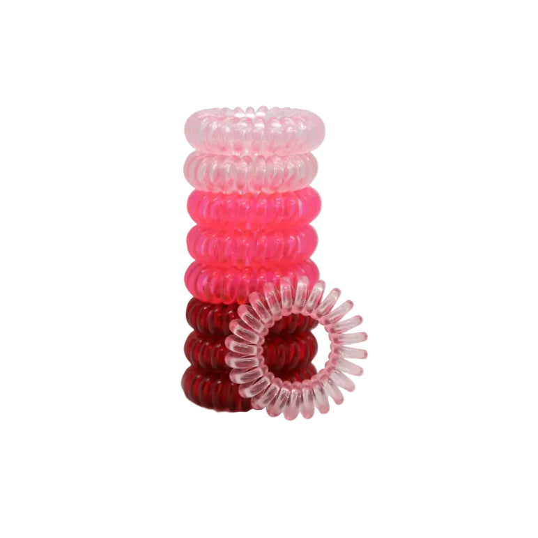 Boîte dÉlastiques Cheveux Spiral Hair Tie Set - Rose