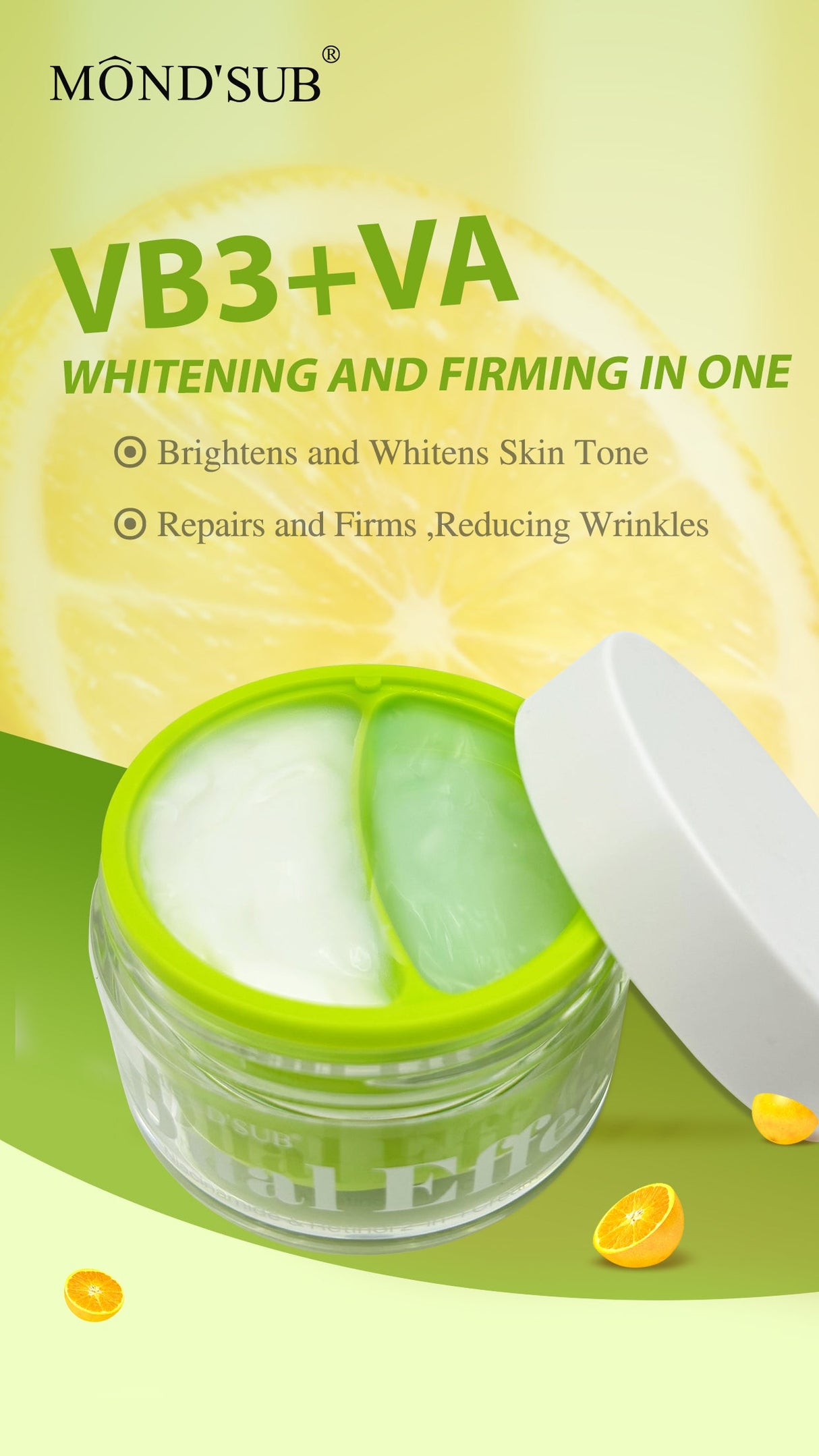 MOND'SUB Crème 2 en 1 Niacinamide & Rétinol Double Effet 100ml