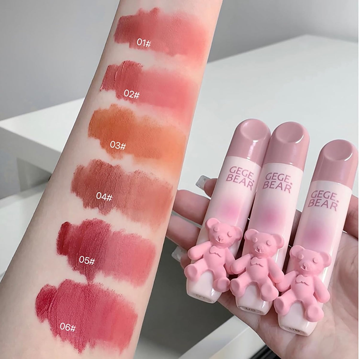 Gege Ours Girly Cœur Doux Matte Lèvres Gloss - 05