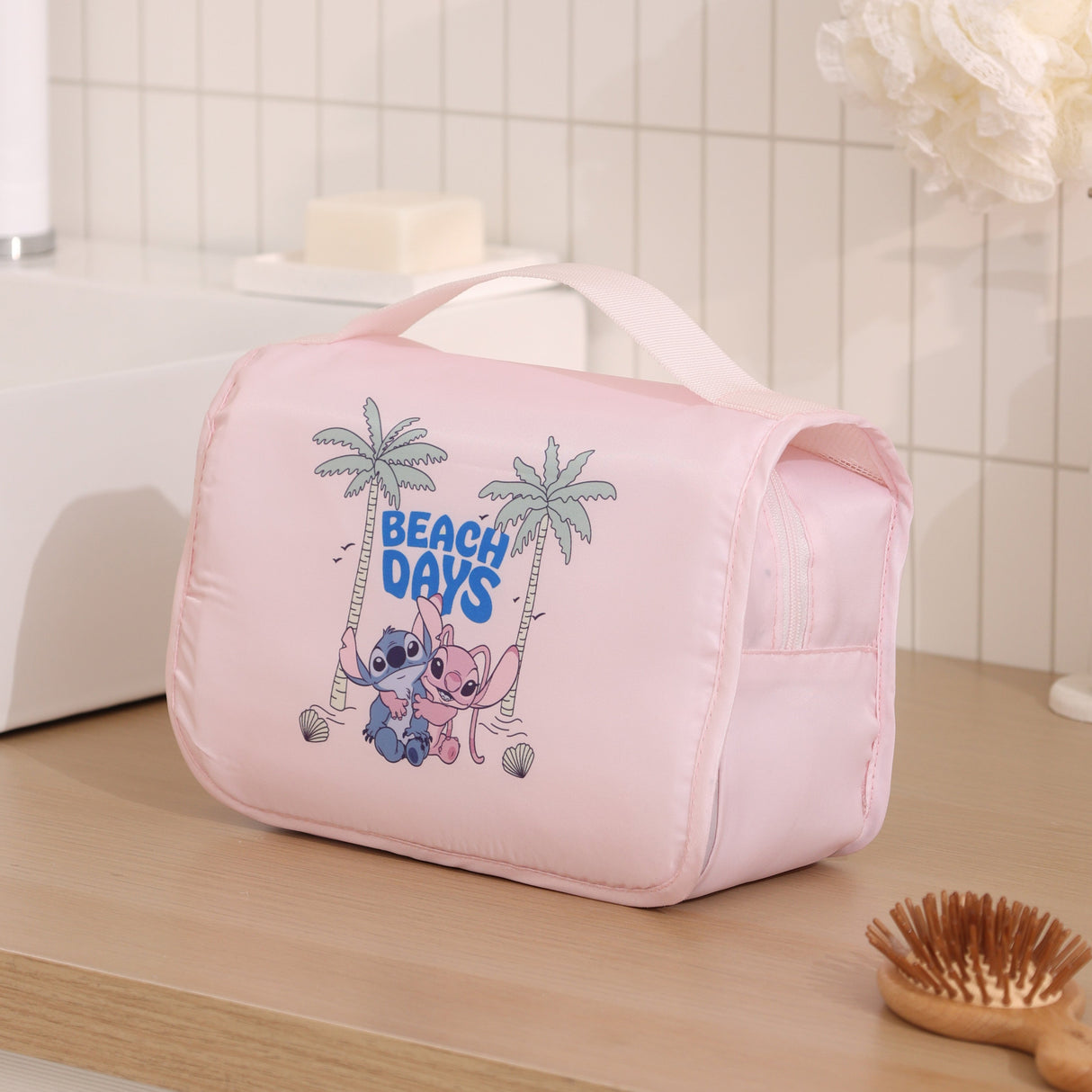 Trousse de Toilette Suspendue Stitch Rose
