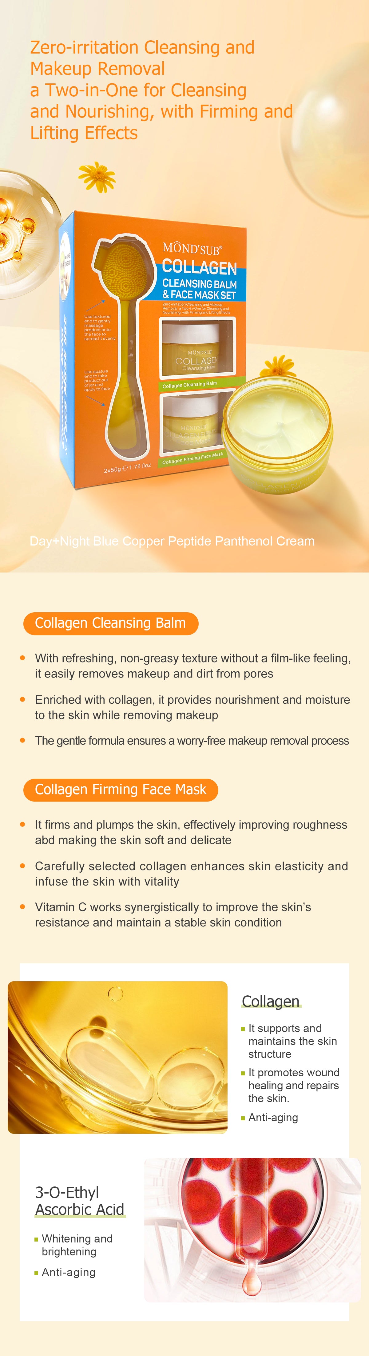 MOND'SUB Collagen Cleaning Balm Face Masque Set