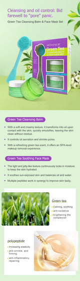 MOND'SUB Vert Tea Cleaning Balm Face Masque Set