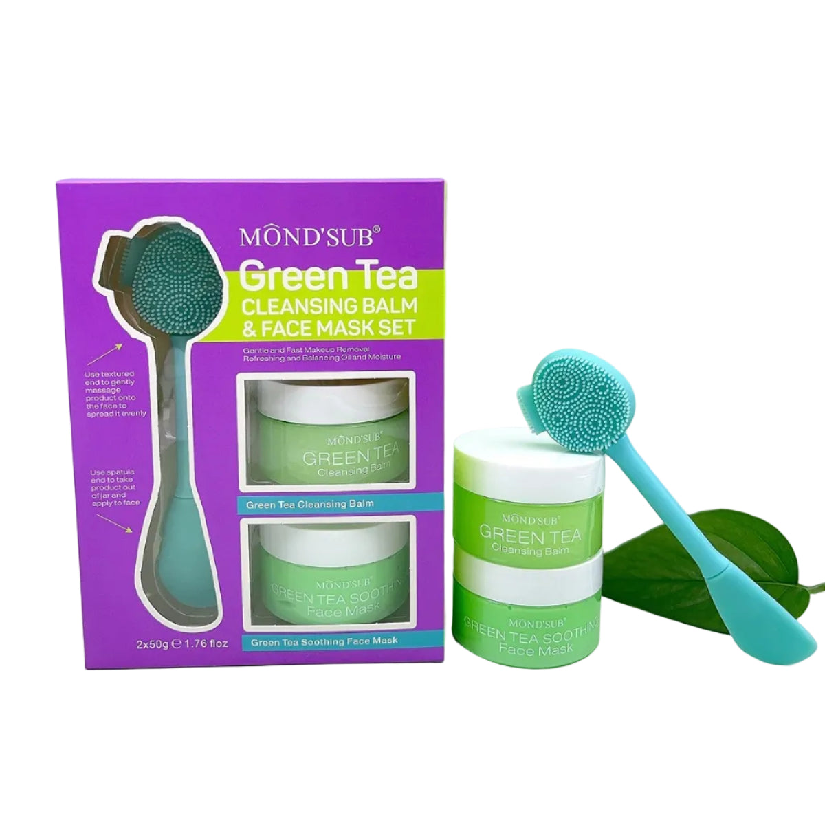 MOND'SUB Vert Tea Cleaning Balm Face Masque Set