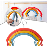 Cintre en plastique arc en ciel avec clips