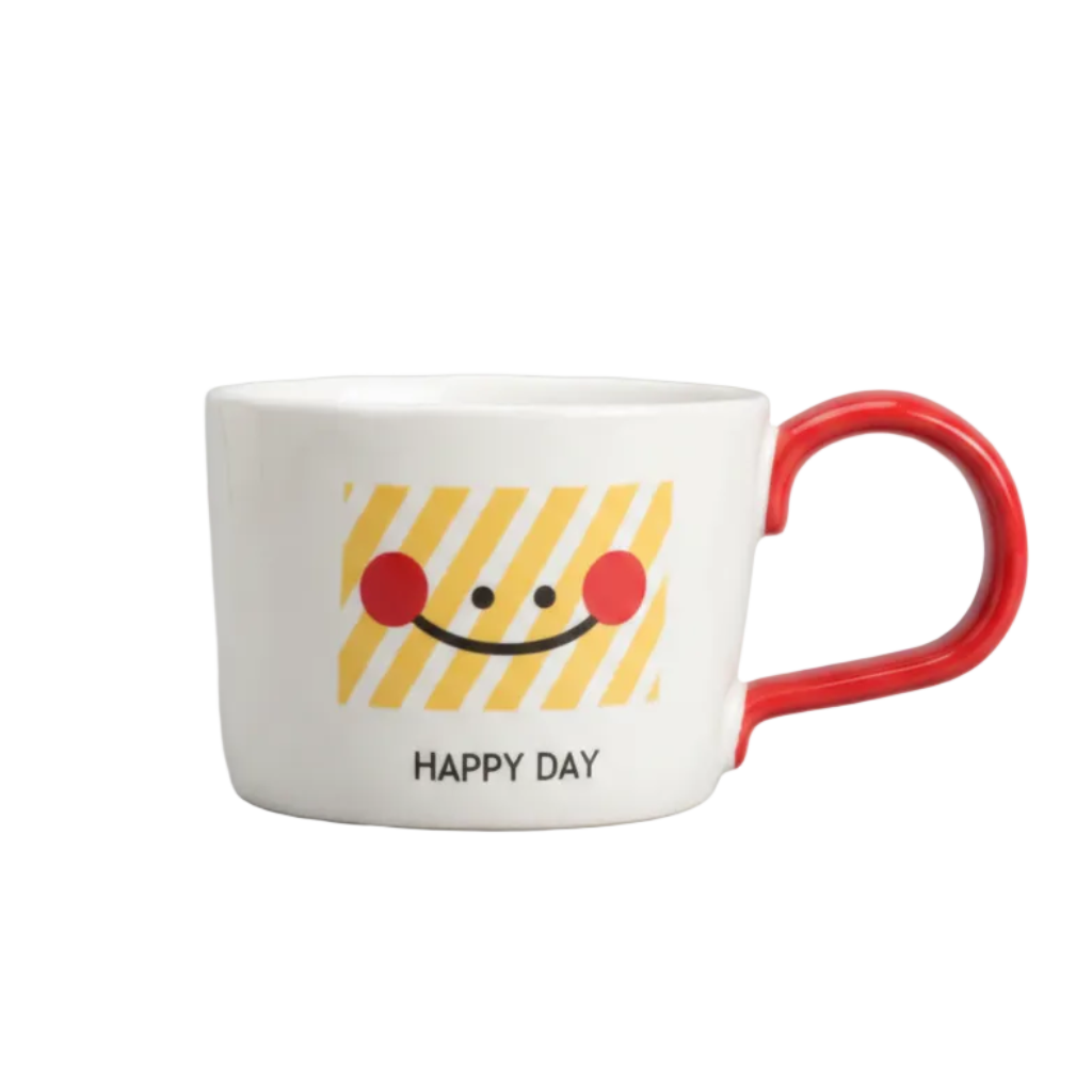 Mug en Céramique Happy Day XI1207-3 - Rouge