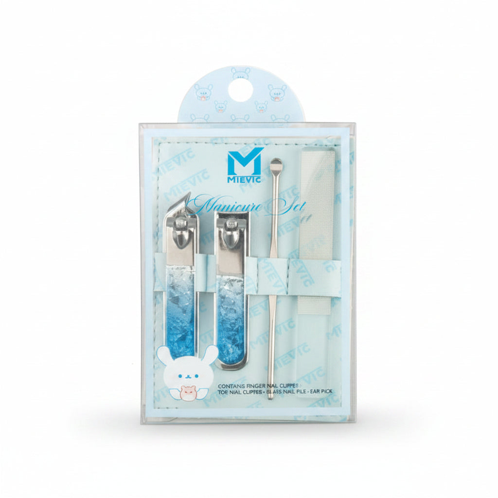 Outil de Manucure Crystal Nail Care Set – 4 Essentials - Bleu