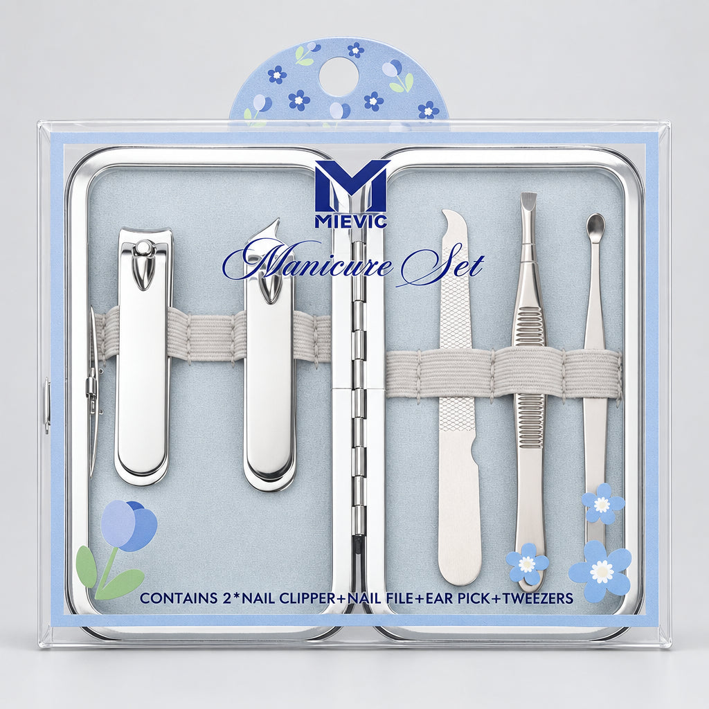 Outil de Manucure 5 Floral Manicure Set Purple