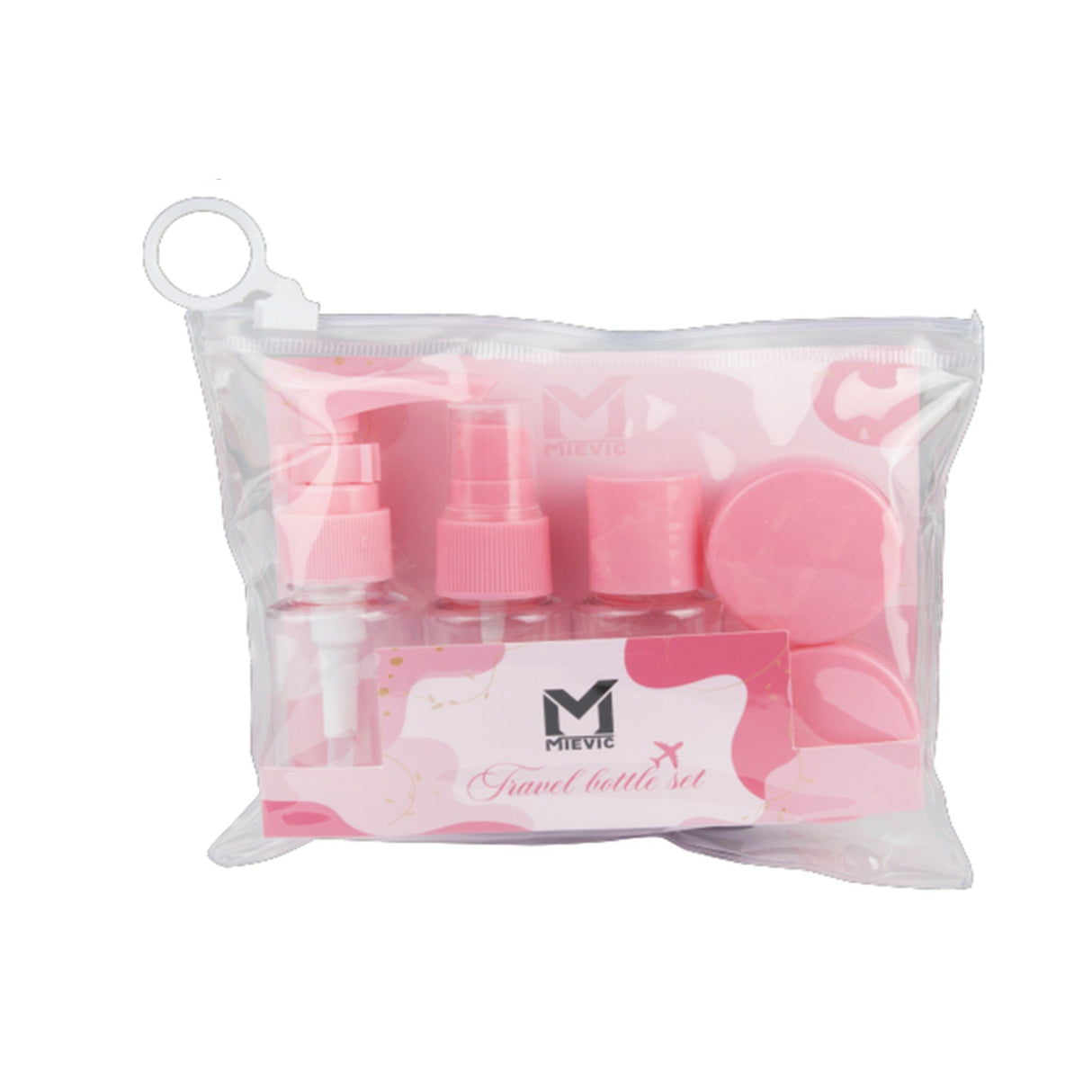 Kit de Flacons de Voyage 5 Travel Bottle Set - Rose Bébé
