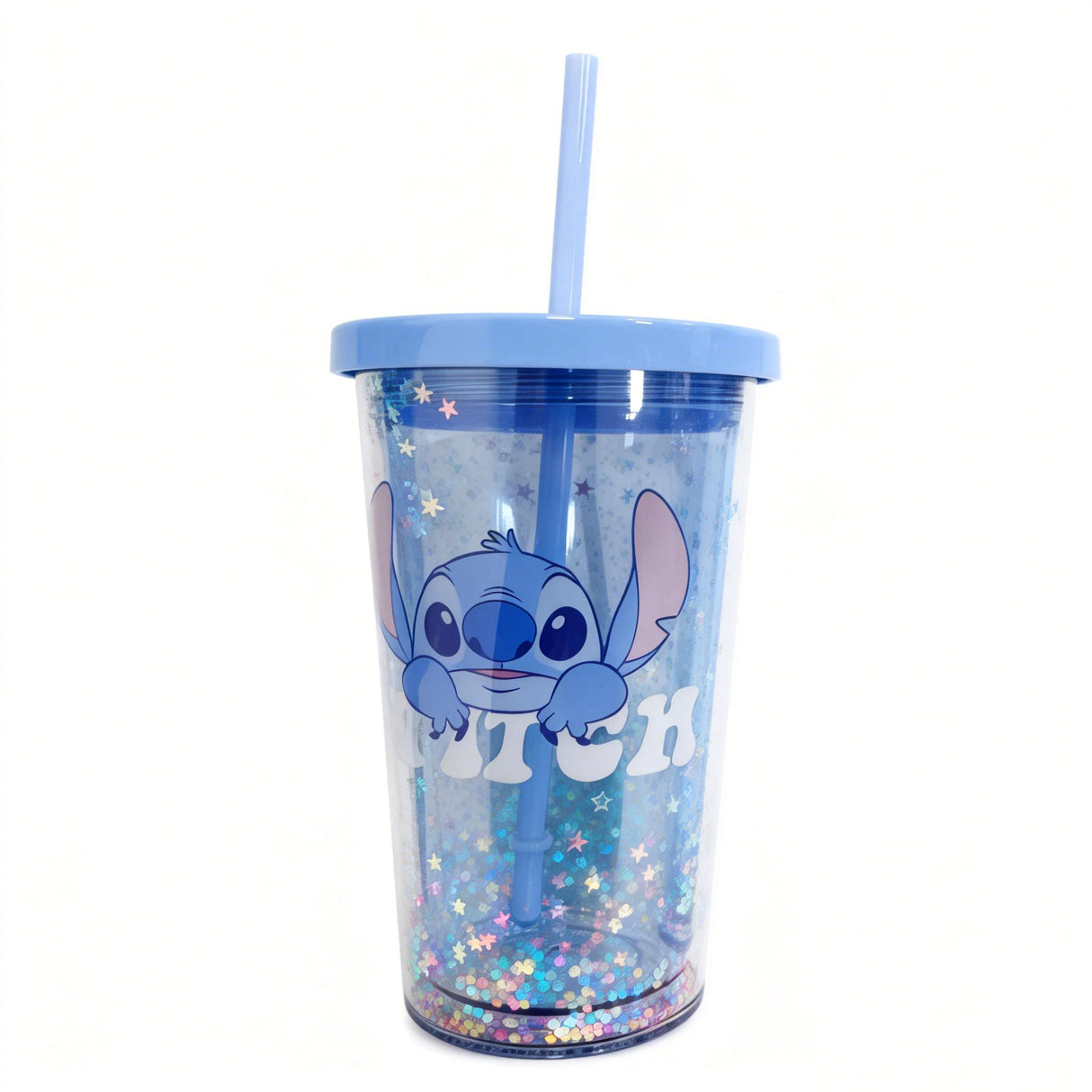 Gobelet Plastique Double Paroi 480mL Stitch - Bleu