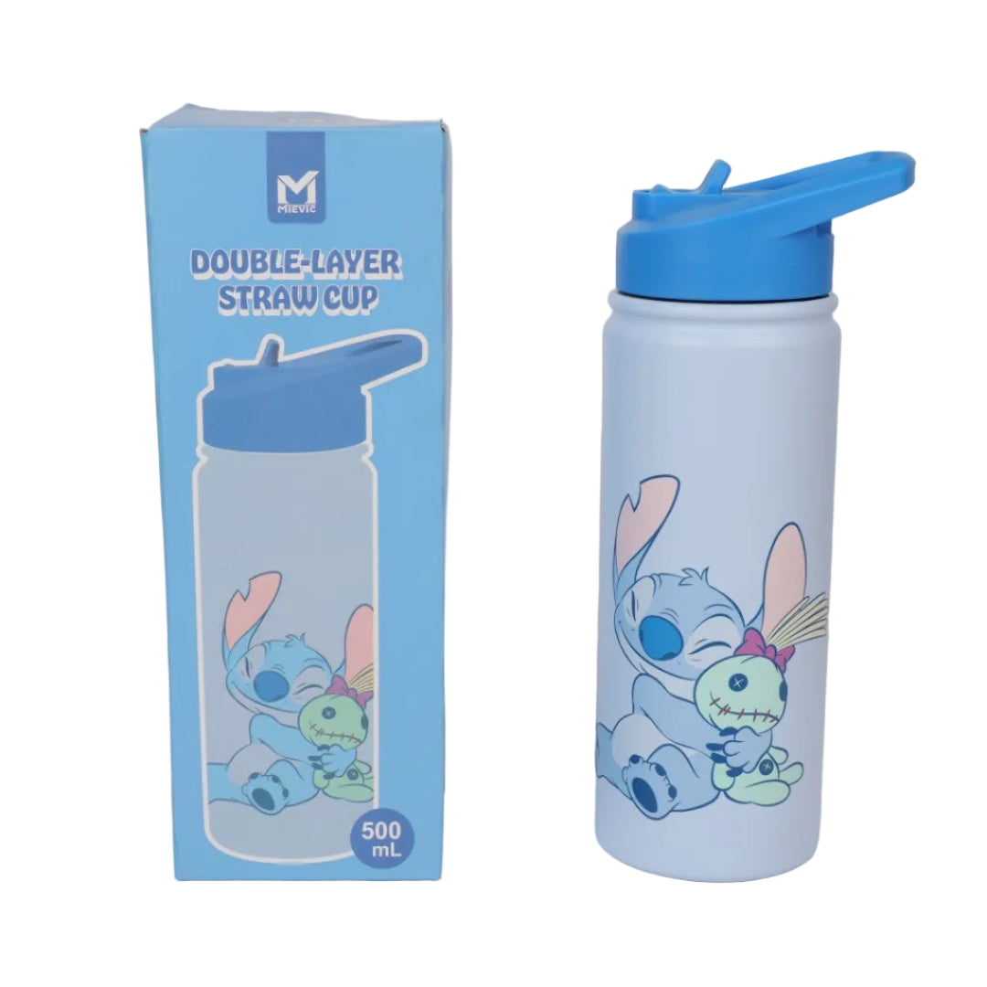 Bouteille Isotherme Inox 540 ml Série Stitch Bleu