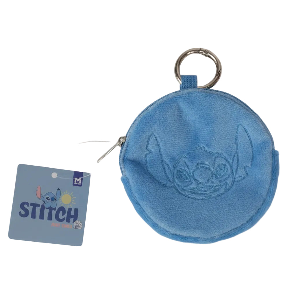 Porte-Monnaie Rond Série Stitch Bleu