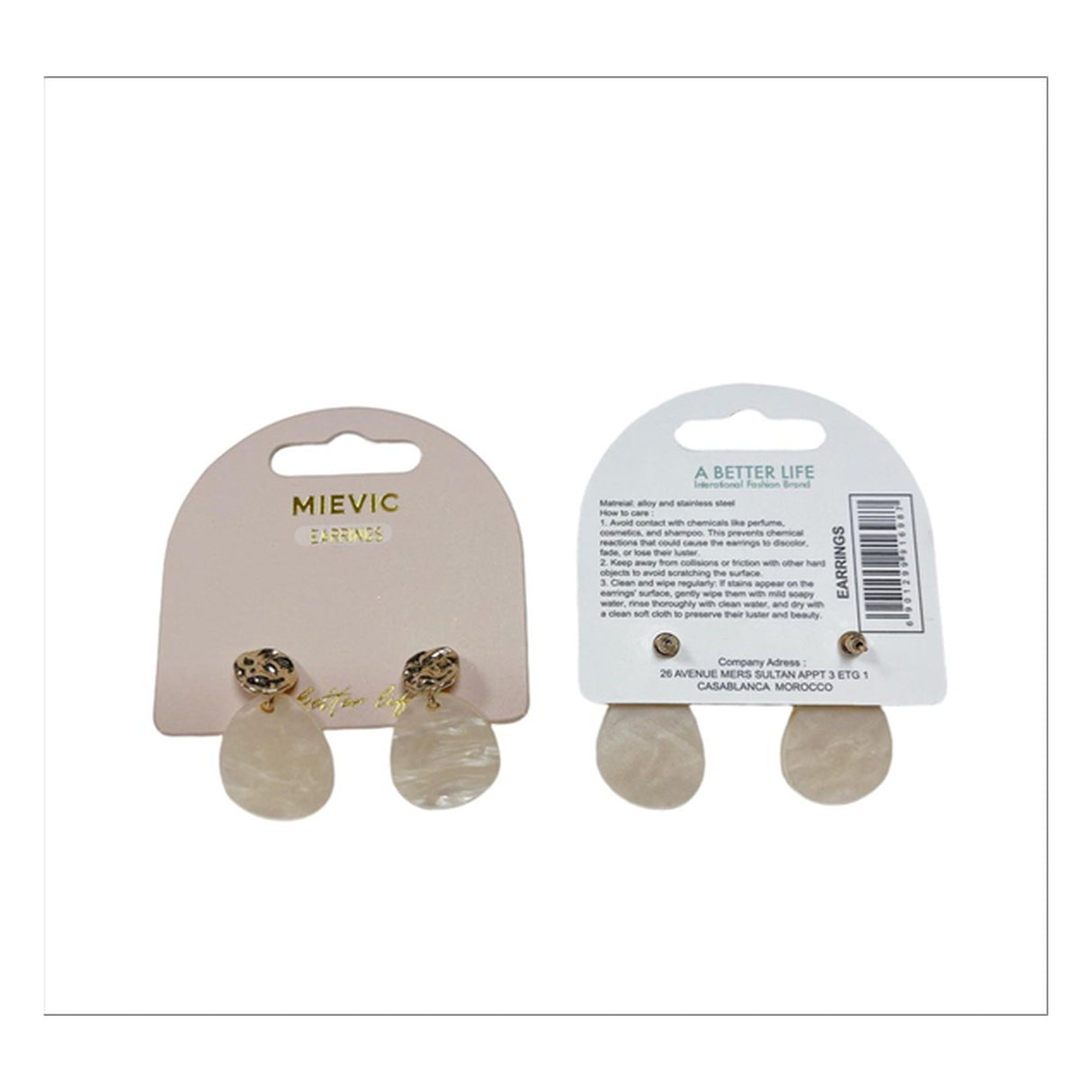 Boucles d'Oreilles Shell Disc - Doré