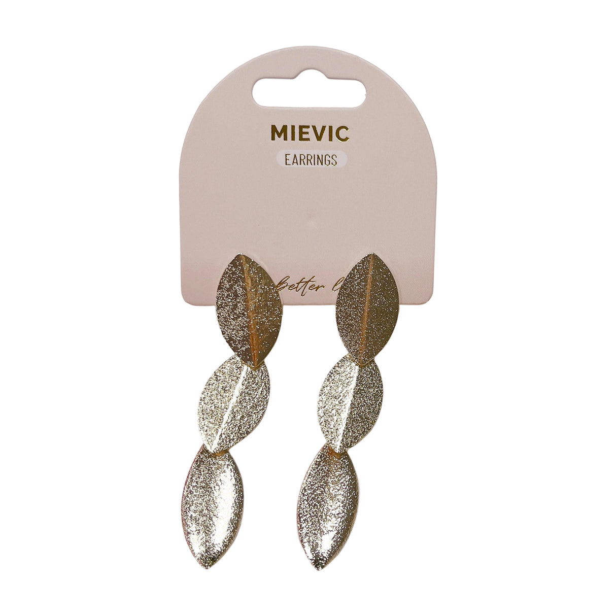 Boucles d'Oreilles Triple Leaf - Doré